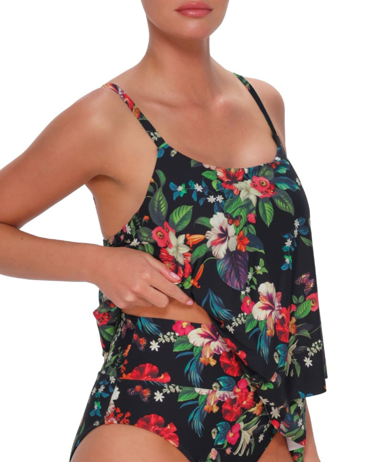 Sunsets Fleur Noire Elena Tankini D+ Wire Free Top - 763