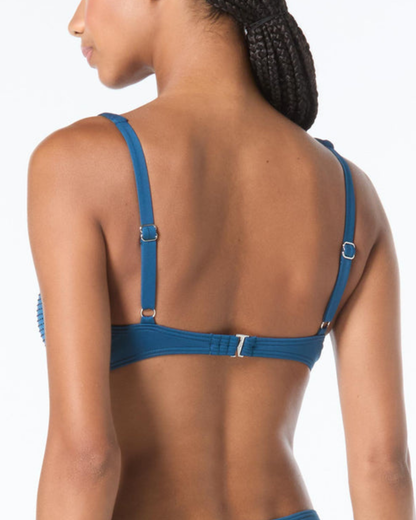 Michael Kors Rhinestone Studded Solids V Neck Bikini Top (More Colors Available) - MM17968