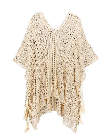 JC Sunny Side Tassel Crochet Tunic - JC063308