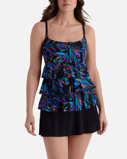 Longitude Long Torso Ruffle Faux Skirtini (More Colors Available) - L260347