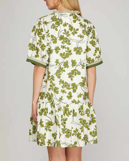Sung Light Clothing Floral Printed Mini Dress - LVE2333