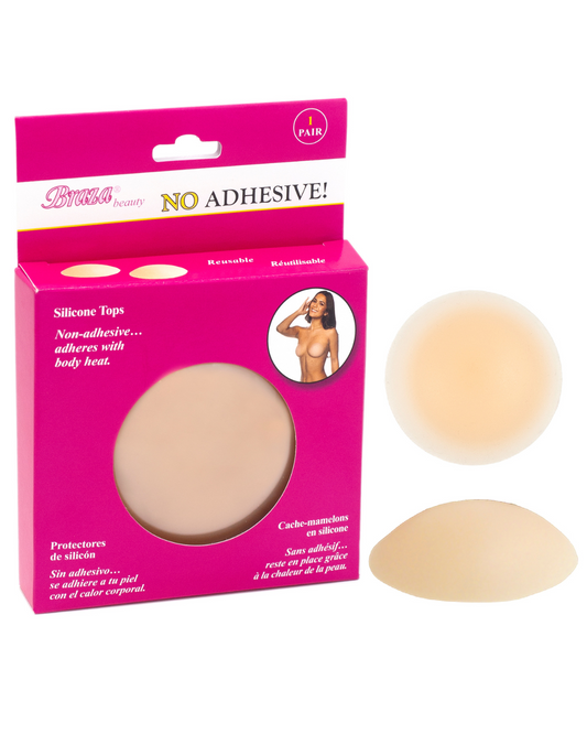 Braza No Adhesive Silicone Tops Reusable Nipple Covers - 79300