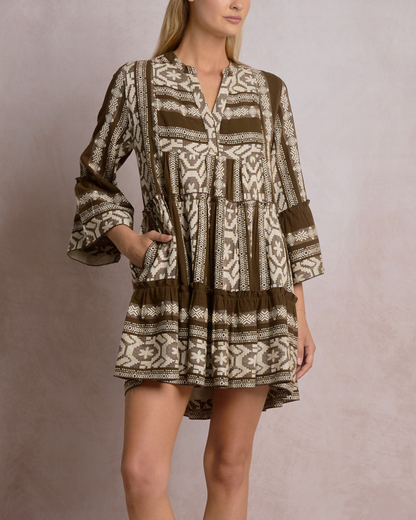 Elan Woven Flowy Dress w/ Pockets - CPE5570