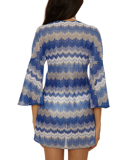 Becca by Rebecca Virtue Santorini Tie Front Tunic Cover Up - 4539671