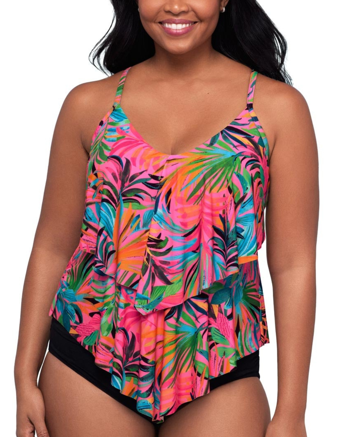 Trimshaper Amazonian Palms Ronnie Tankini Top - 6551020