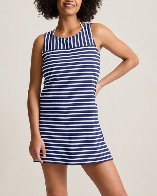 2025 Tommy Bahama Coastal Stripe High Neck Beach Romper - Ss500762