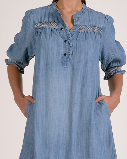 Elan Denim Shift Dress - DT50331