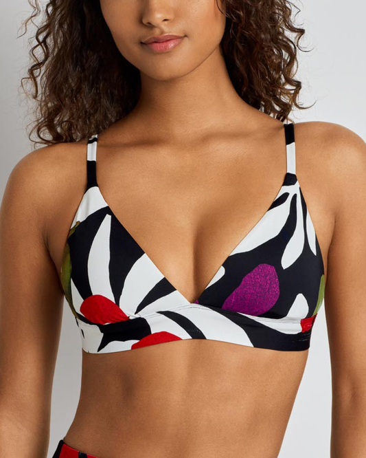 Lauren Ralph Lauren Modern Jungle Floral Banded Triangle Top - 20637140