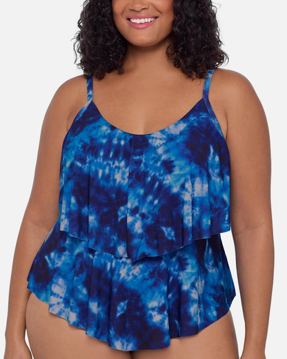 Trimshaper Plus Rip Tide Ronnie Tankini Top - 6551014W