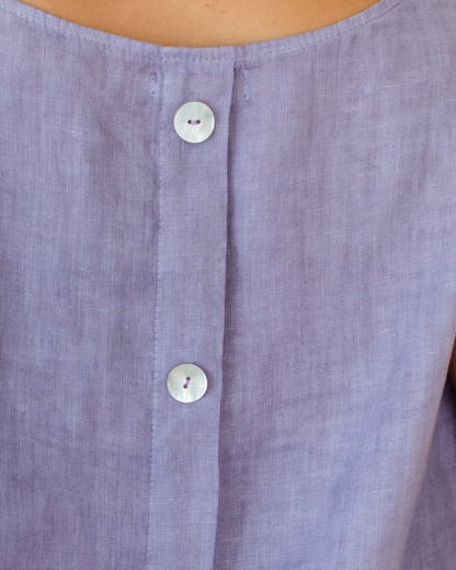 Splendid Iris Linen Boxy Tank w/Button Back -  21-221