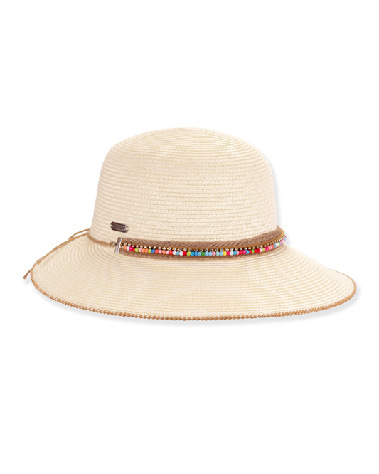 Sun N Sand Beaded Tapered Bucket Hat - HH3560