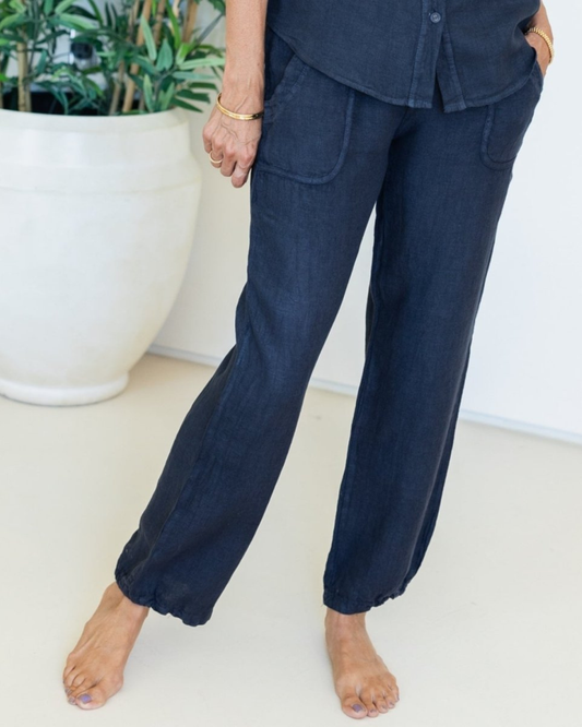 Splendid Iris Linen Straight Leg Pants - 21-239 (Final Sale, Cannot Be Returned or Exchanged)