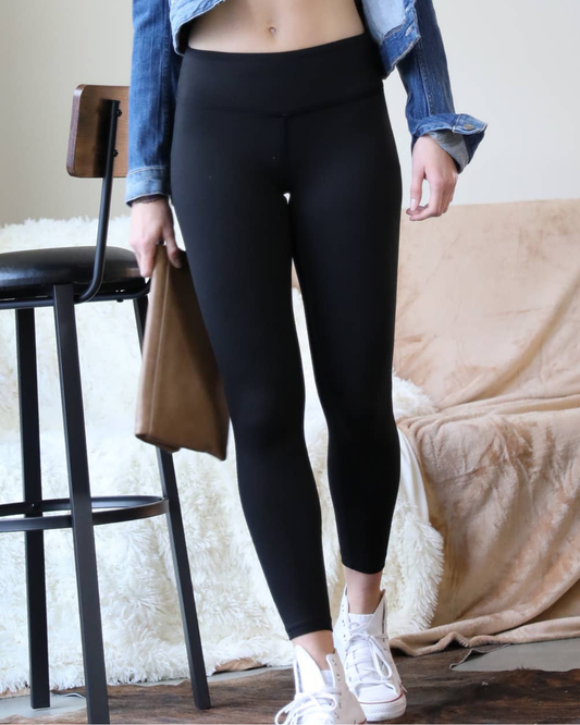 42POPS Microfiber Wide Waistband Leggings - 24712