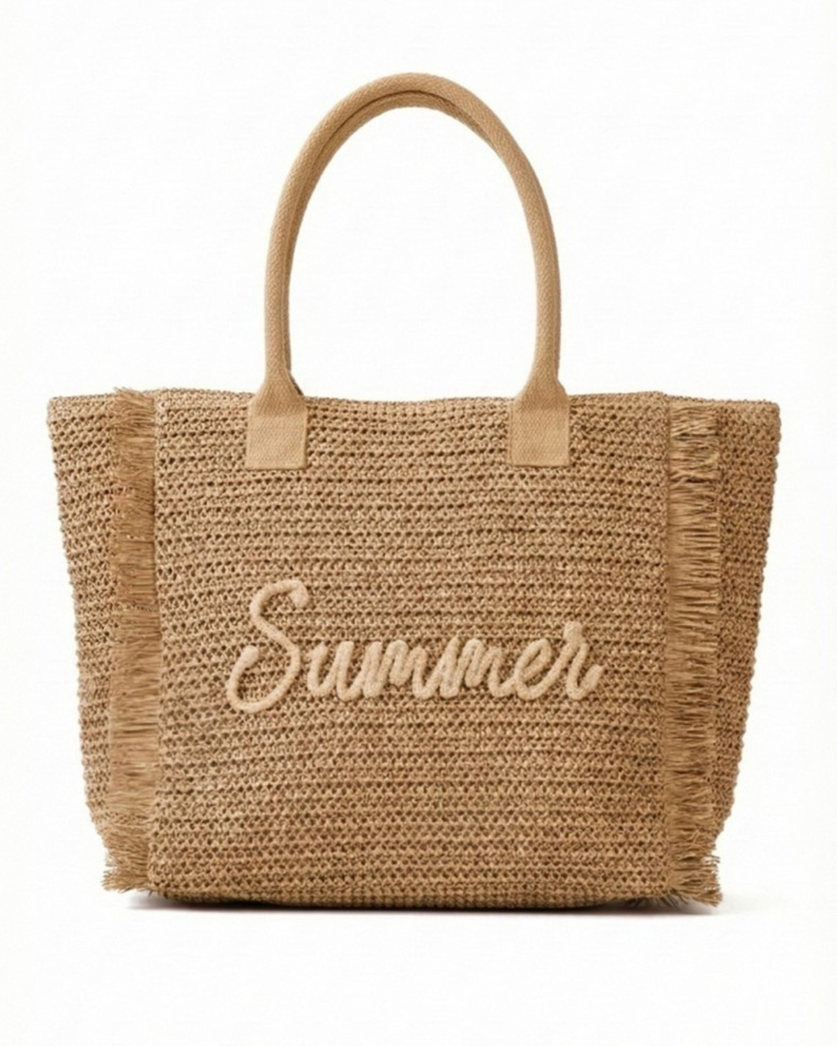 Fame Straw Braided Summer Tote Bag (More Colors Available) - MB0326