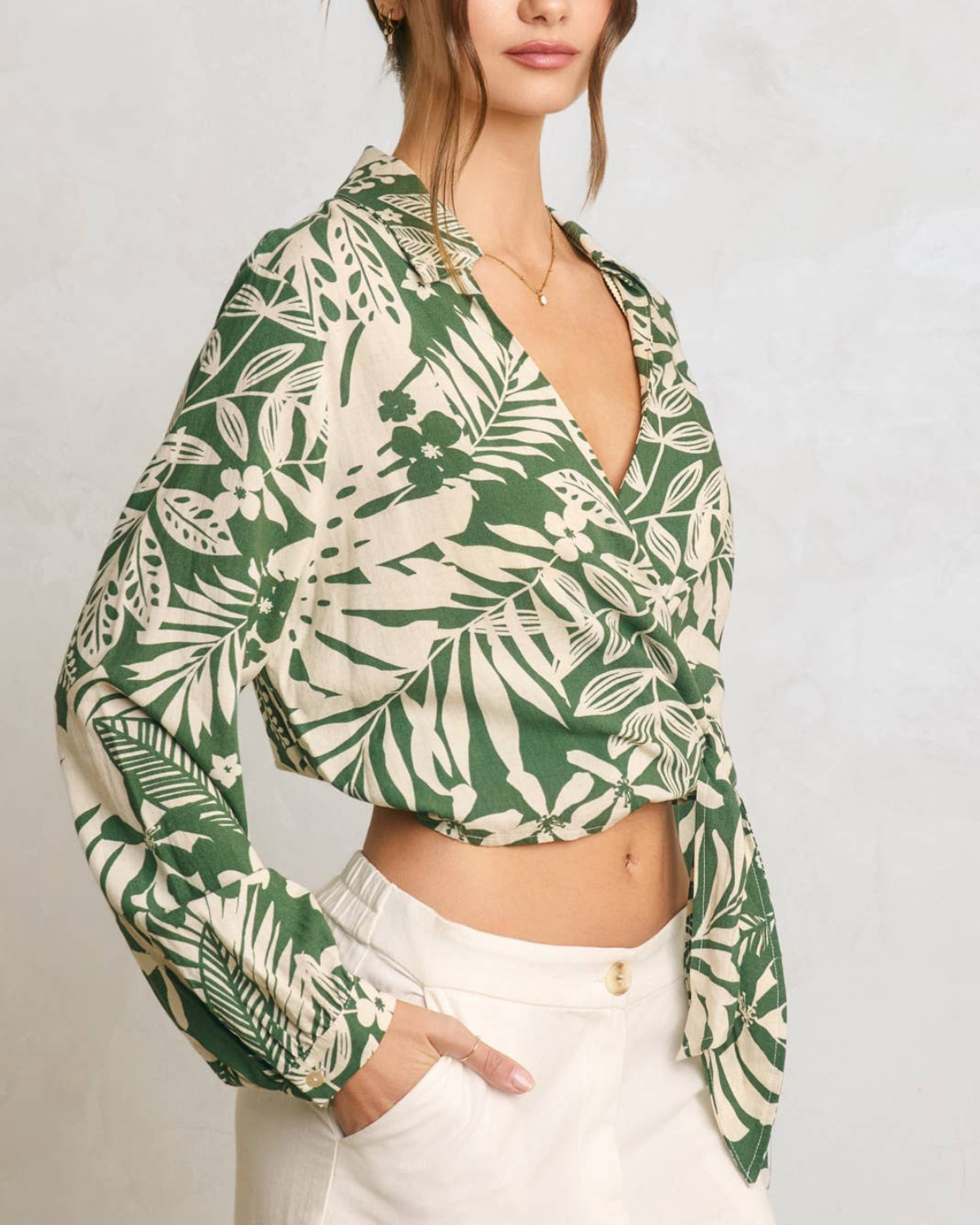 Dress Forum Sweet Summer Wrap Collared Shirt - FT11600