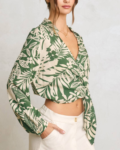Dress Forum Sweet Summer Wrap Collared Shirt - FT11600