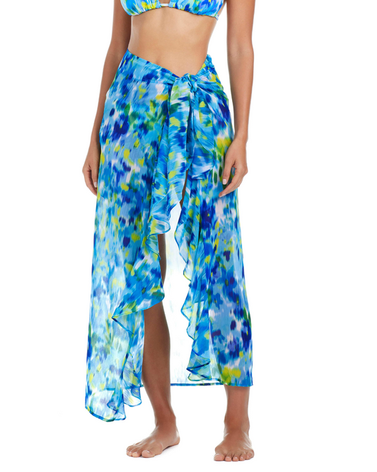 2025 Bleu Rod Beattie Life's A Beach Long Ruffle Sarong Cover Up - Rblb25806