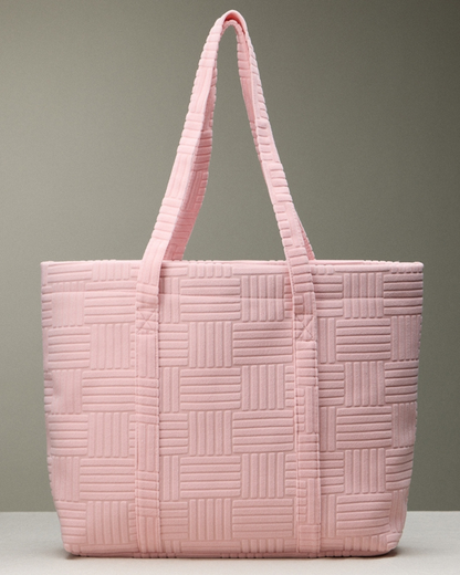 Frem Quilted Tote Bag with Woven Texture (More colors available) - M-5Ag78035