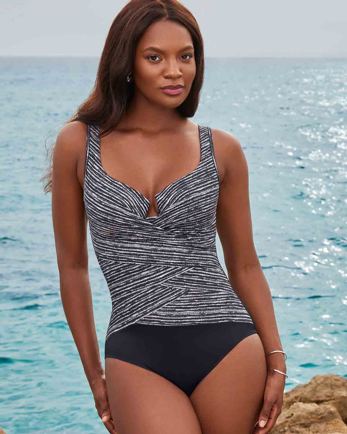 2024 Miraclesuit Selenite Layered Escape One Piece Swimsuit - 6552466