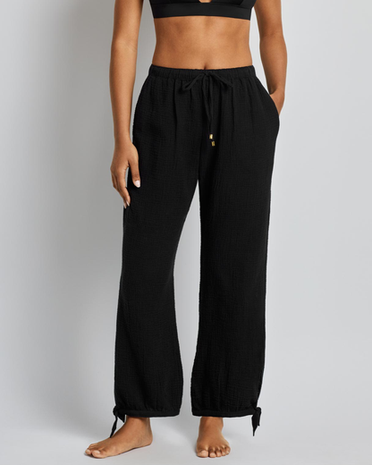 Lauren Ralph Lauren Beachwear Cotton Gauze Drawcord Pant Cover Up (More Colors Available) - 20417190