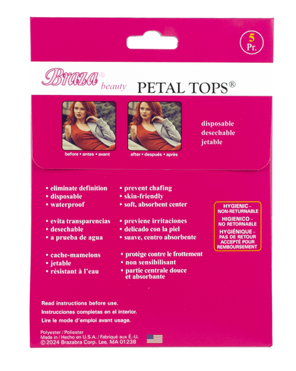 Braza Disposable Petal Top Nipple Covers - 5 Pairs - Cocoa - 11401