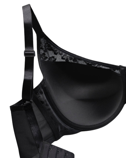 Curvy Couture No Show Lace Plunge T-Shirt Bra - 1376