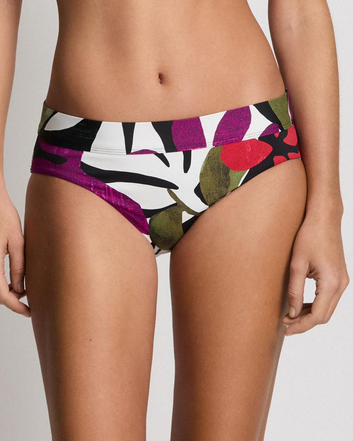 Lauren Ralph Lauren Modern Jungle Floral Classic Band Hipster Bottom - 20637155