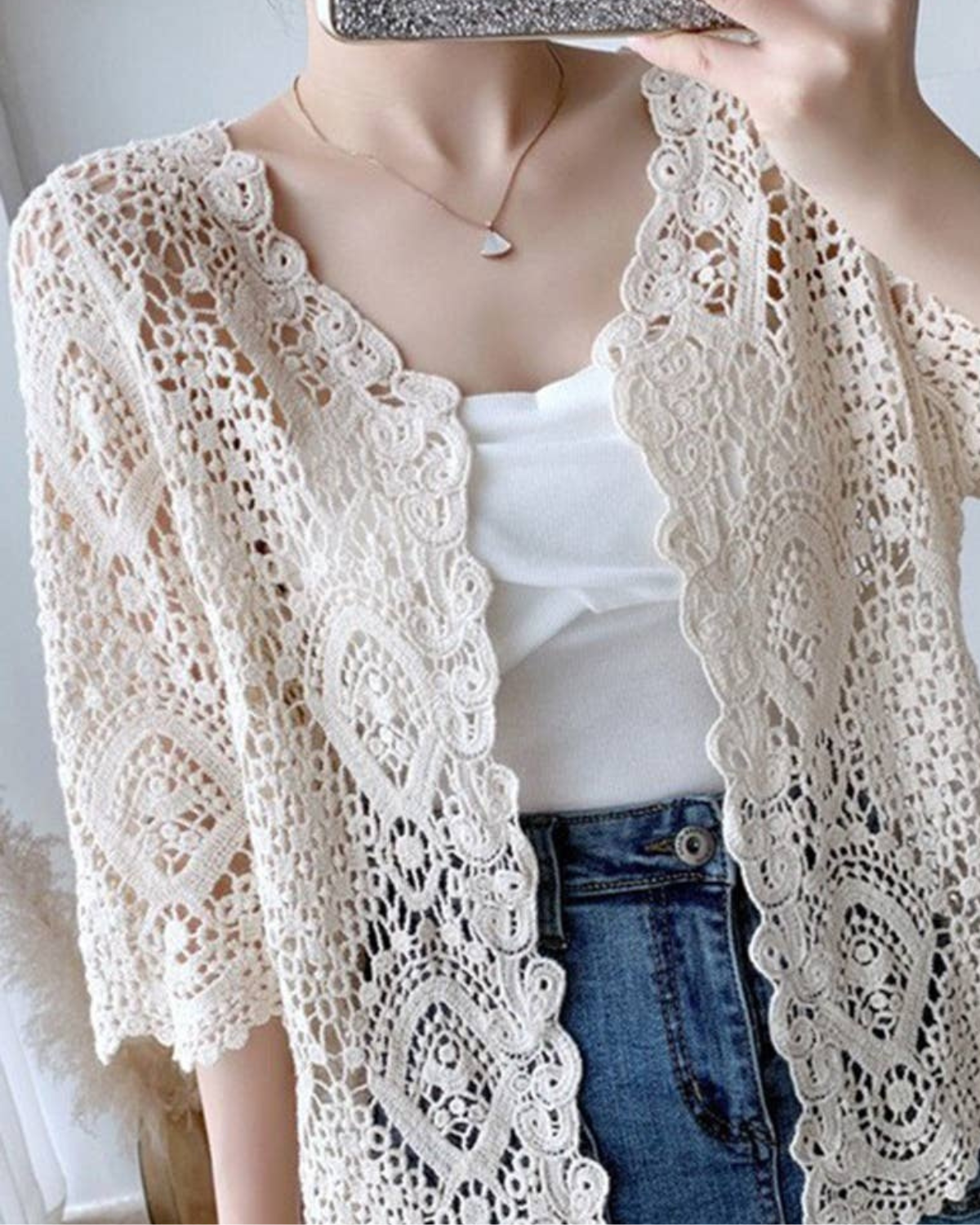 Soli Echo Floral Lace Open Front Cardigan (More Colors Available) - SE26JYY289