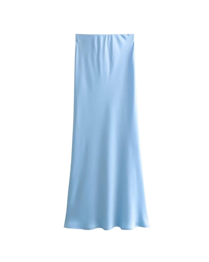 Sweet Kama Satin Midi Skirt (More Colors Available) - 5515