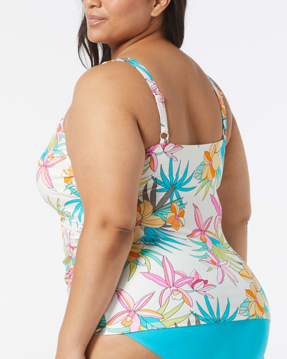 2024 Beach House Women's Plus Tropic Bloom Lola Wrap Tankini - Hw3a350
