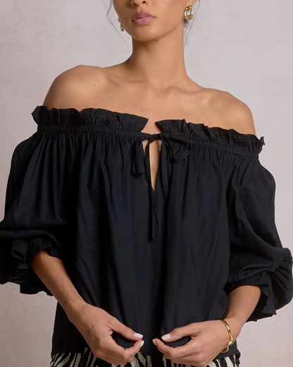 Elan Off Shoulder Top (More Colors Available) - RY11572