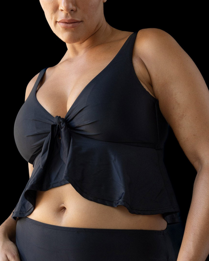 2025 Artesands Black Hues Multi-Fit Cup Midriff Bikini Top - At3821p