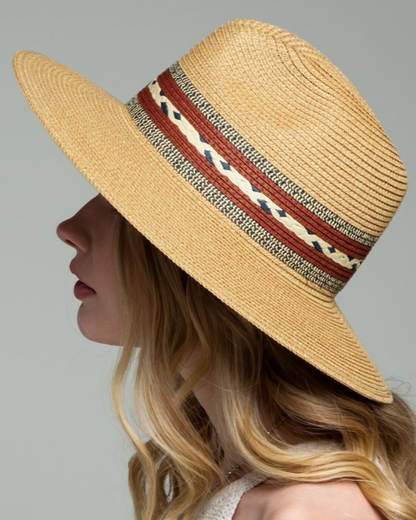 Shiraleah Braided Trim Panama Hat - 30H5086