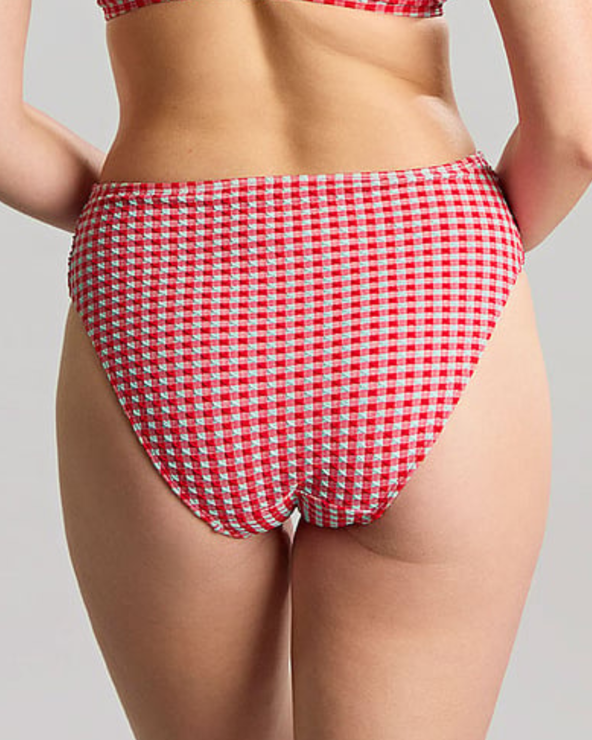 Panache Swimwear Gingham Midi Gathered Brief Bottom (More Colors Available) - SW1729