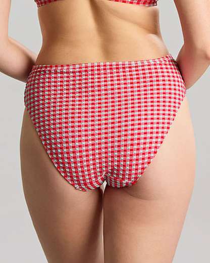 Panache Swimwear Gingham Midi Gathered Brief Bottom (More Colors Available) - SW1729