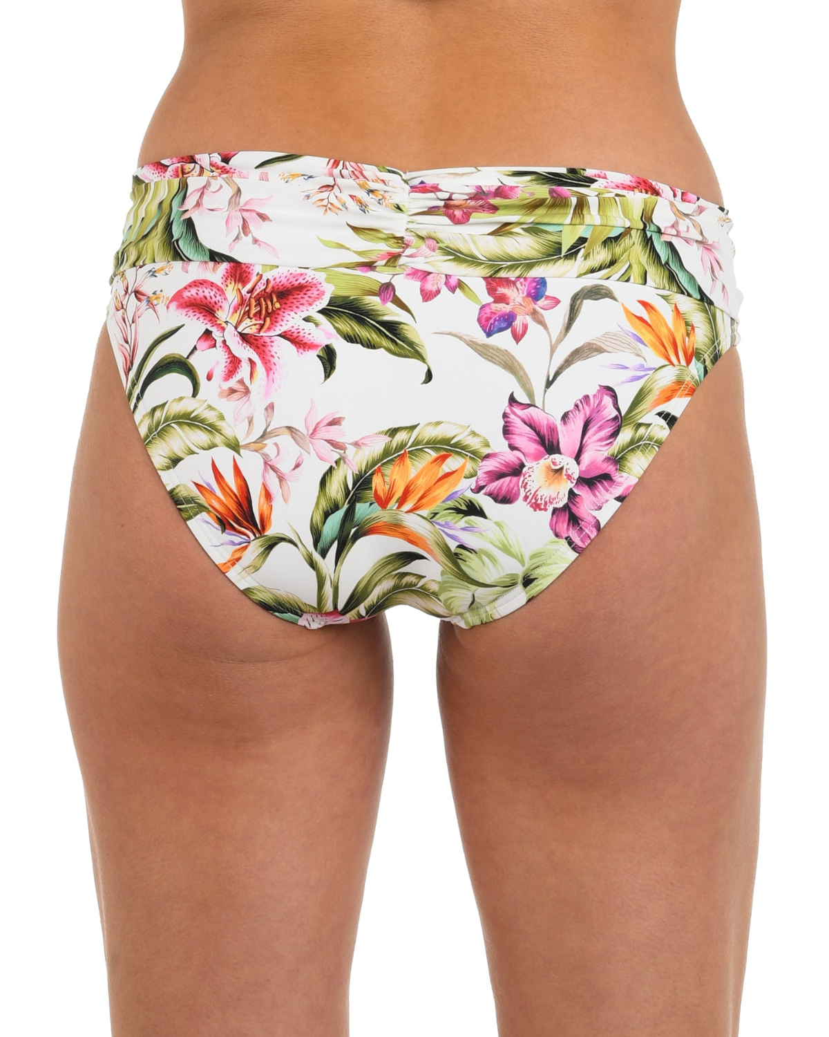 2025 La Blanca Polynesian Paradise Shirred Band Hipster Bottom - Lb5ne95