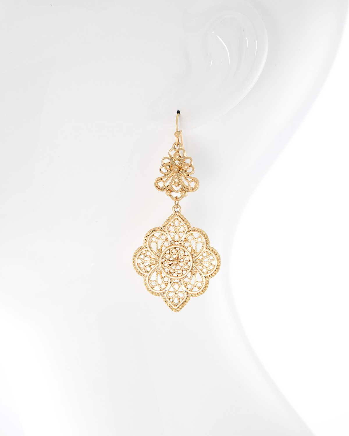 Urbanista Filigree Quatrefoil Dangle Earrings (More colors available) - B01he3916