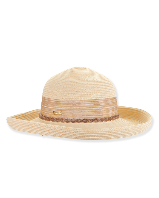 Sun N Sand Metallic Lurex Up Brim Hat - HH3449