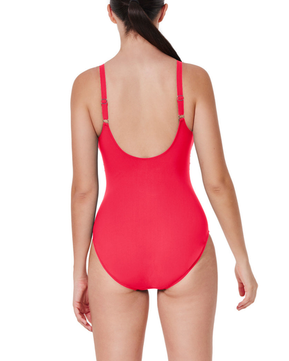 Profile by Gottex Tutti Frutti D Cup V Neck Gold Beaded One Piece - ET262D31A