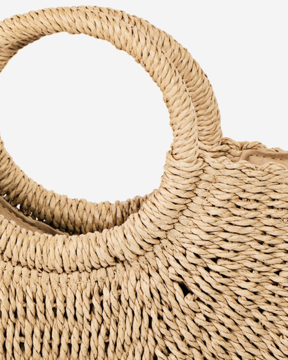 Fame Half Moon Straw Tote (More Colors Available) - MMA4018