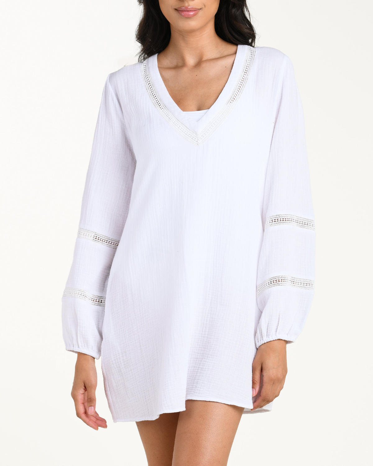 La Blanca Seaside Covers V-Neck Tunic Cover Up - LB6CZ38