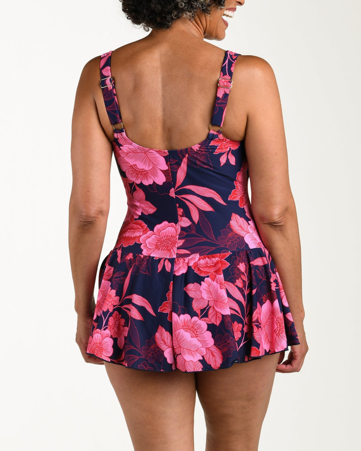Maxine of Hollywood Romantic Getaway Princess Seam Floral Swim Dress One Piece - Mm6mj41
