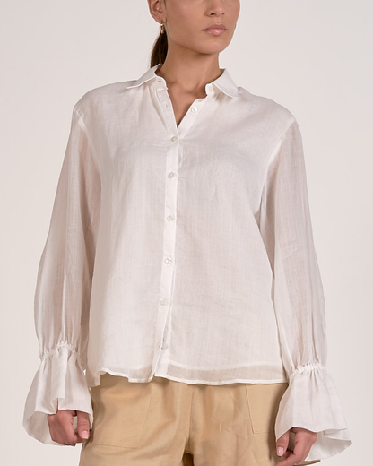 Elan Flowy Button Down Shirt - RA11633