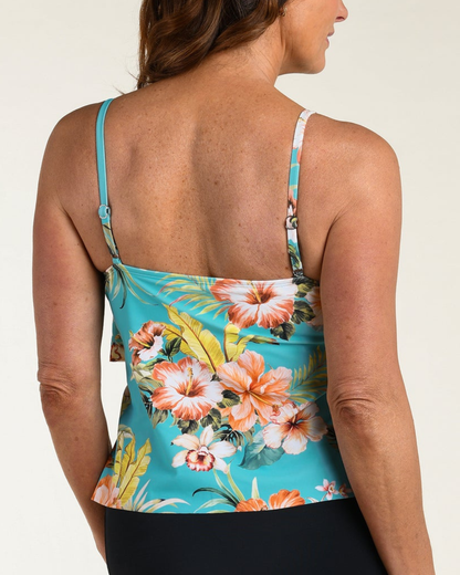 Maxine of Hollywood Botanical Essence Two Tiered Tankini Top - MM6MX58