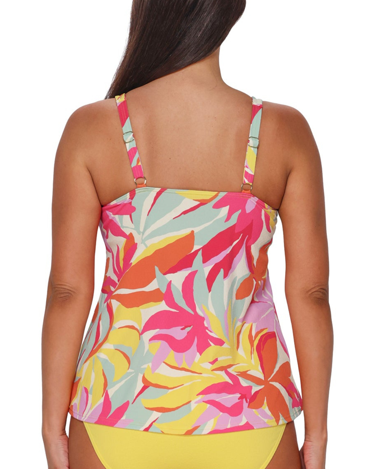 Sunsets Escape Tropicolor Crepe Jenna Tankini Top - 962T