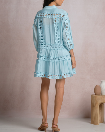 Elan 3/4 Sleeve Mini Dress (More Colors Available) - VCL50194