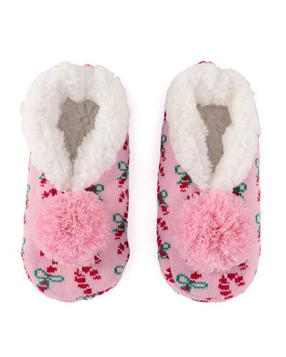 Shiraleah Arya Candy Cane Slippers - 35-97-058