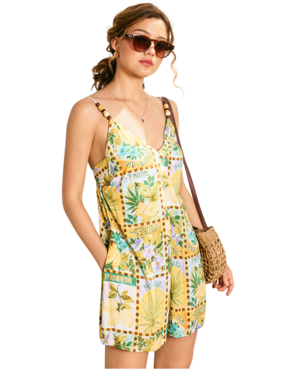 Dress Forum Isla Palma Tie Back Detail Romper - Fr12529-P1978