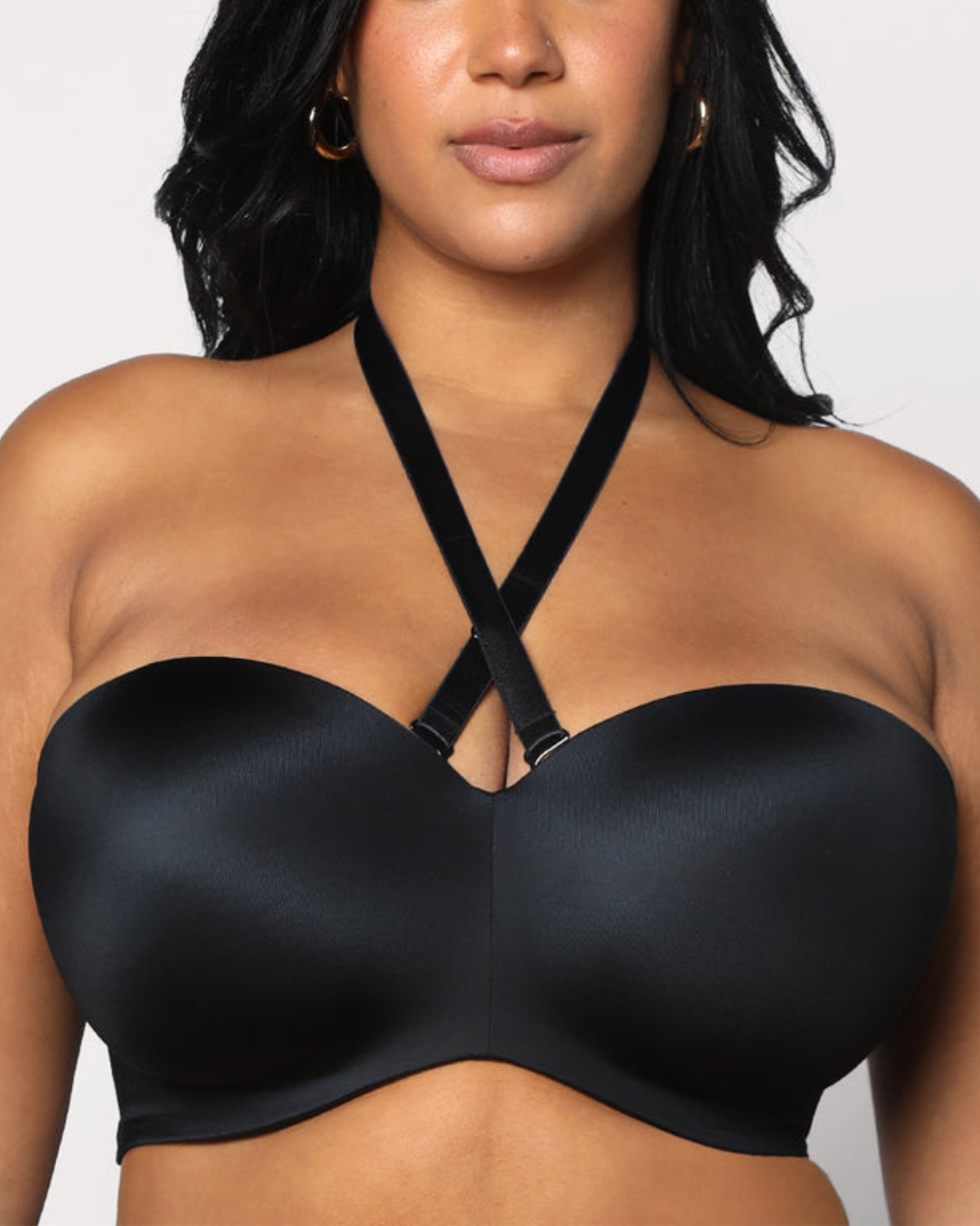 Curvy Couture Smooth Strapless Multiway Bra, Black, Size 38H, from Soma