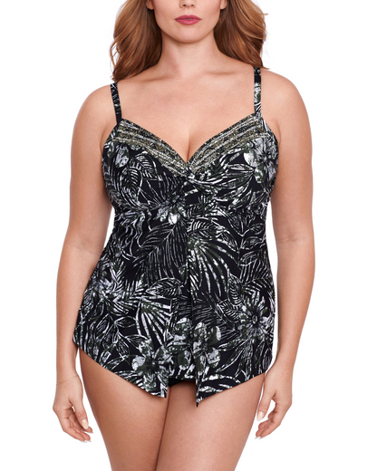 2025 Miraclesuit Women's Plus Zahara Love Knot Underwire Tankini Top - 6561647W